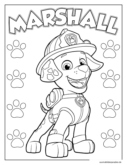 Paw Patrol Ausmalbild 16 als Gratis-PDF Paw Patrol Ausmalbild 16 - kostenlos zum Ausdrucken