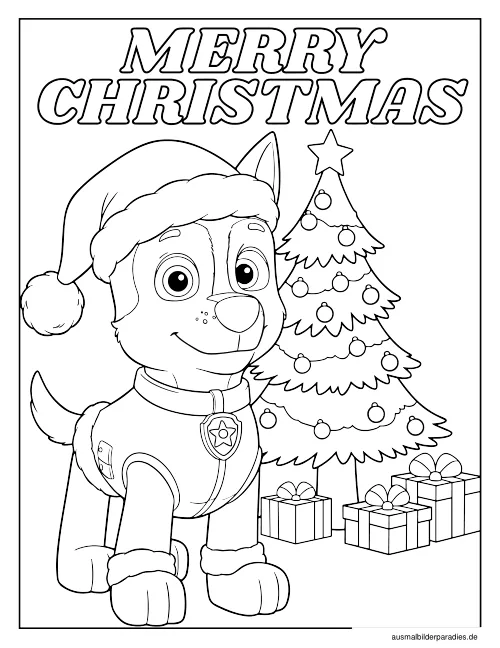 Paw Patrol Ausmalbild 2 als Gratis-PDF Paw Patrol Ausmalbild 2 - kostenlos zum Ausdrucken