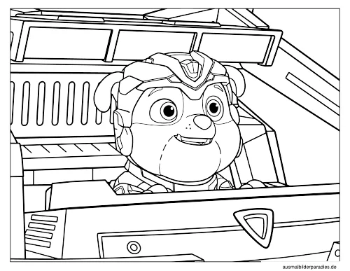 Paw Patrol Ausmalbild 25 als Gratis-PDF Paw Patrol Ausmalbild 25 - kostenlos zum Ausdrucken