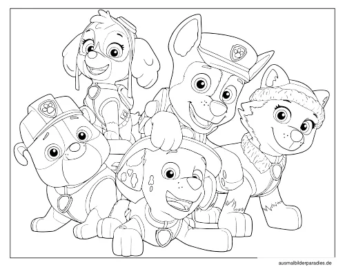 Paw Patrol Ausmalbild 28 als Gratis-PDF Paw Patrol Ausmalbild 28 - kostenlos zum Ausdrucken