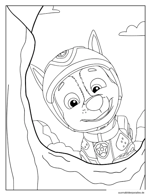 Paw Patrol Ausmalbild 3 als Gratis-PDF Paw Patrol Ausmalbild 3 - kostenlos zum Ausdrucken