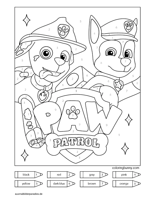 Paw Patrol Ausmalbild 30 als Gratis-PDF Paw Patrol Ausmalbild 30 - kostenlos zum Ausdrucken