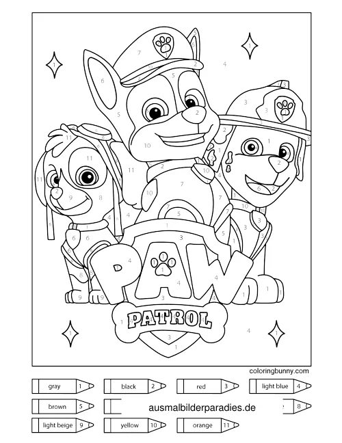 Paw Patrol Ausmalbild 33 als Gratis-PDF Paw Patrol Ausmalbild 33 - kostenlos zum Ausdrucken