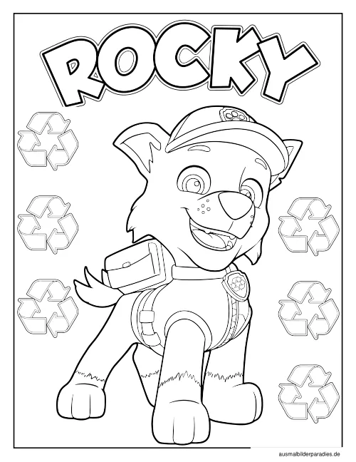 Paw Patrol Ausmalbild 36 als Gratis-PDF Paw Patrol Ausmalbild 36 - kostenlos zum Ausdrucken