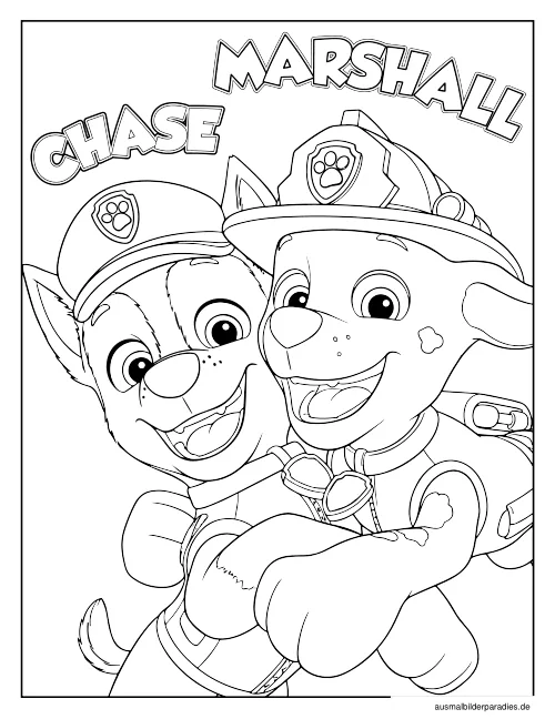 Paw Patrol Ausmalbild 5 als Gratis-PDF Paw Patrol Ausmalbild 5 - kostenlos zum Ausdrucken