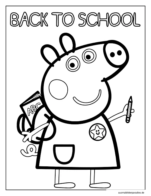 Peppa Wutz Ausmalbild 10 als Gratis-PDF Peppa Wutz Ausmalbild 10 - kostenlos zum Ausdrucken
