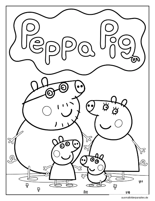 Peppa Wutz Ausmalbild 17 als Gratis-PDF Peppa Wutz Ausmalbild 17 - kostenlos zum Ausdrucken