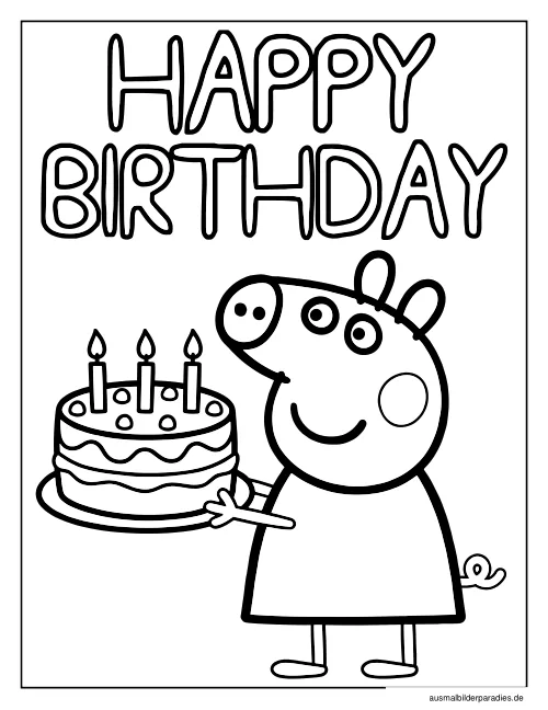 Peppa Wutz Ausmalbild 19 als Gratis-PDF Peppa Wutz Ausmalbild 19 - kostenlos zum Ausdrucken