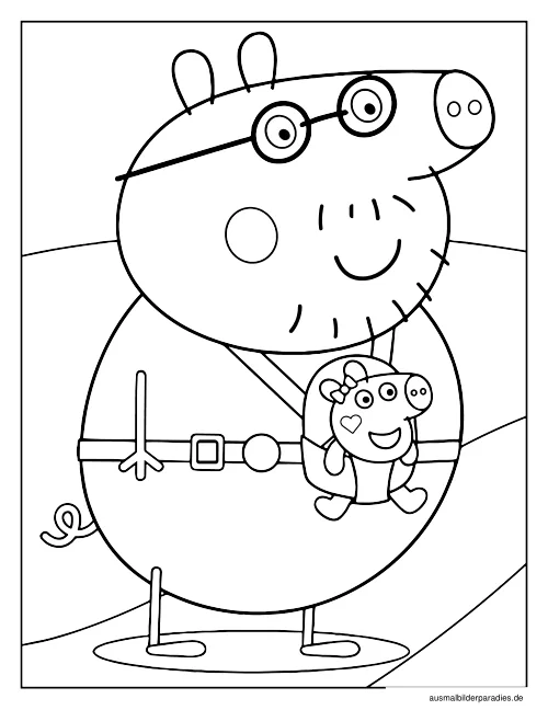 Peppa Wutz Ausmalbild 2 als Gratis-PDF Peppa Wutz Ausmalbild 2 - kostenlos zum Ausdrucken