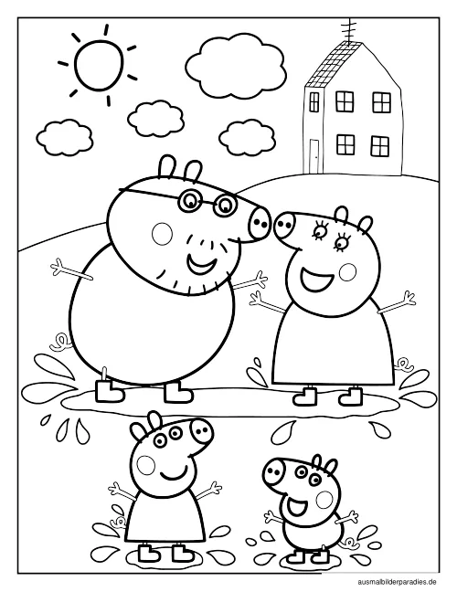 Peppa Wutz Ausmalbild 21 als Gratis-PDF Peppa Wutz Ausmalbild 21 - kostenlos zum Ausdrucken