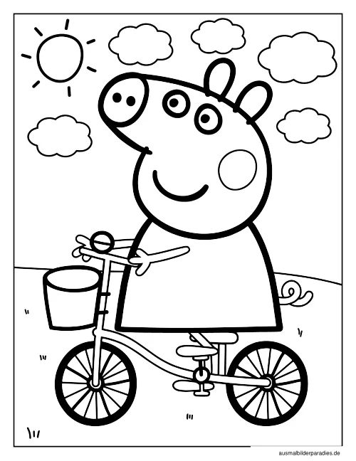 Peppa Wutz Ausmalbild 23 als Gratis-PDF Peppa Wutz Ausmalbild 23 - kostenlos zum Ausdrucken
