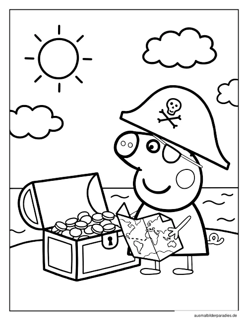 Peppa Wutz Ausmalbild 25 als Gratis-PDF Peppa Wutz Ausmalbild 25 - kostenlos zum Ausdrucken