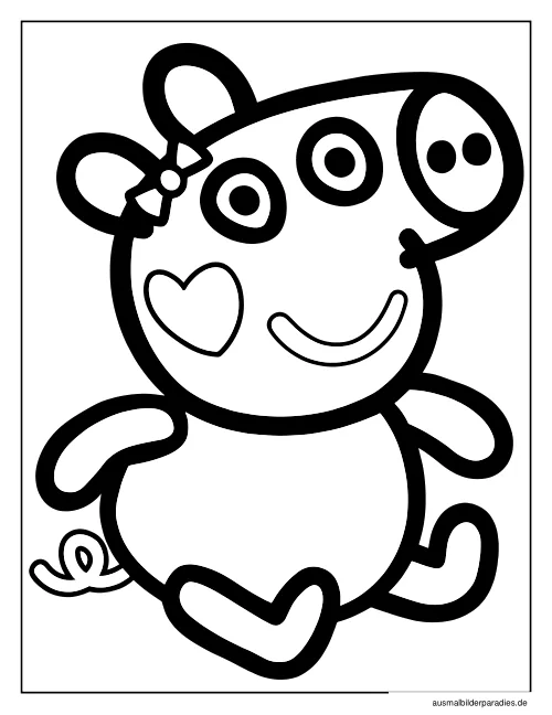Peppa Wutz Ausmalbild 3 als Gratis-PDF Peppa Wutz Ausmalbild 3 - kostenlos zum Ausdrucken
