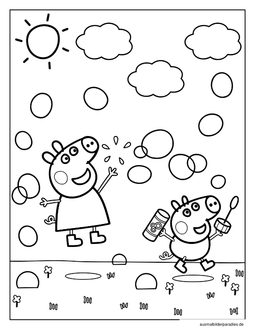 Peppa Wutz Ausmalbild 30 als Gratis-PDF Peppa Wutz Ausmalbild 30 - kostenlos zum Ausdrucken