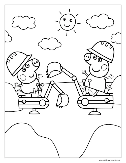 Peppa Wutz Ausmalbild 33 als Gratis-PDF Peppa Wutz Ausmalbild 33 - kostenlos zum Ausdrucken