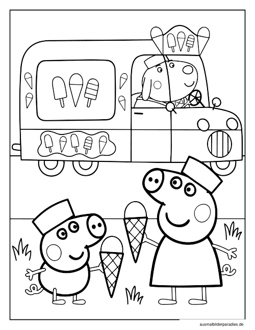 Peppa Wutz Ausmalbild 34 als Gratis-PDF Peppa Wutz Ausmalbild 34 - kostenlos zum Ausdrucken