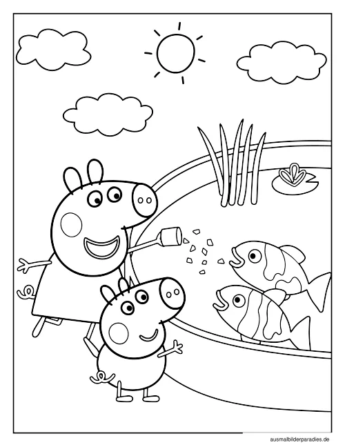 Peppa Wutz Ausmalbild 35 als Gratis-PDF Peppa Wutz Ausmalbild 35 - kostenlos zum Ausdrucken