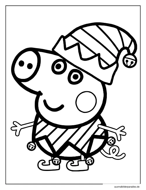 Peppa Wutz Ausmalbild 4 als Gratis-PDF Peppa Wutz Ausmalbild 4 - kostenlos zum Ausdrucken