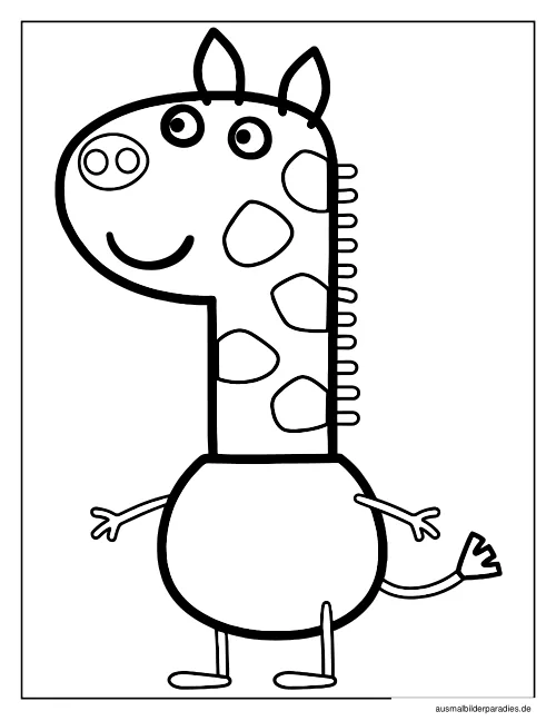 Peppa Wutz Ausmalbild 6 als Gratis-PDF Peppa Wutz Ausmalbild 6 - kostenlos zum Ausdrucken