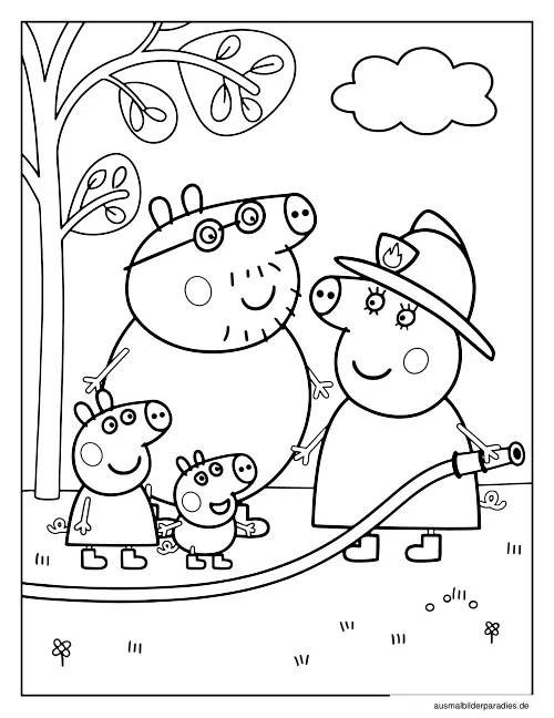 Peppa Wutz Ausmalbild 8 als Gratis-PDF Peppa Wutz Ausmalbild 8 - kostenlos zum Ausdrucken