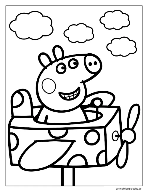 Peppa Wutz Ausmalbild 9 als Gratis-PDF Peppa Wutz Ausmalbild 9 - kostenlos zum Ausdrucken