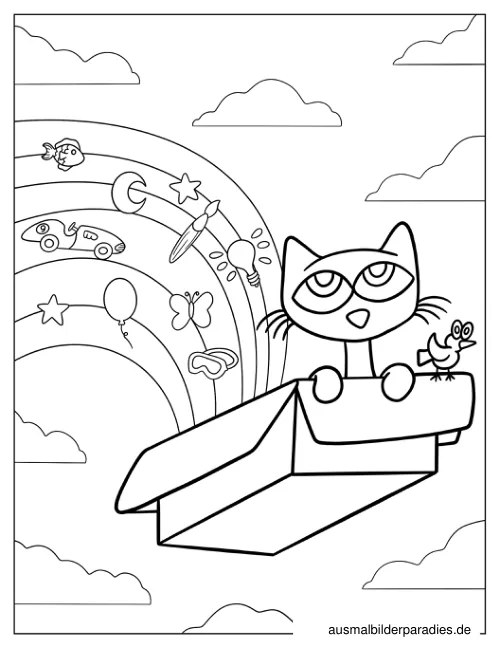 Pete the Cat Ausmalbild 17 als Gratis-PDF Pete the Cat Ausmalbild 17 - kostenlos zum Ausdrucken