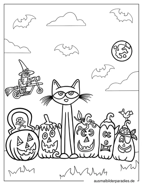 Pete the Cat Ausmalbild 2 als Gratis-PDF Pete the Cat Ausmalbild 2 - kostenlos zum Ausdrucken