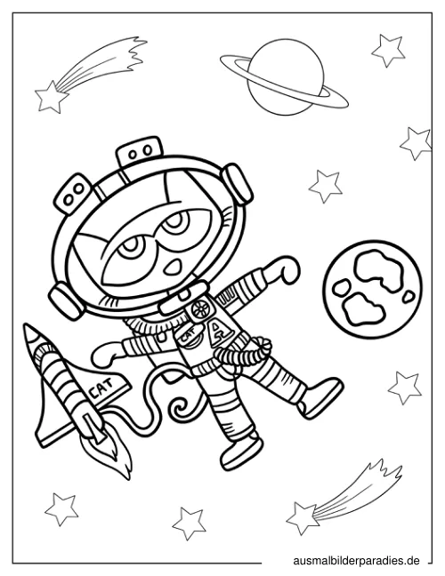 Pete the Cat Ausmalbild 3 als Gratis-PDF Pete the Cat Ausmalbild 3 - kostenlos zum Ausdrucken