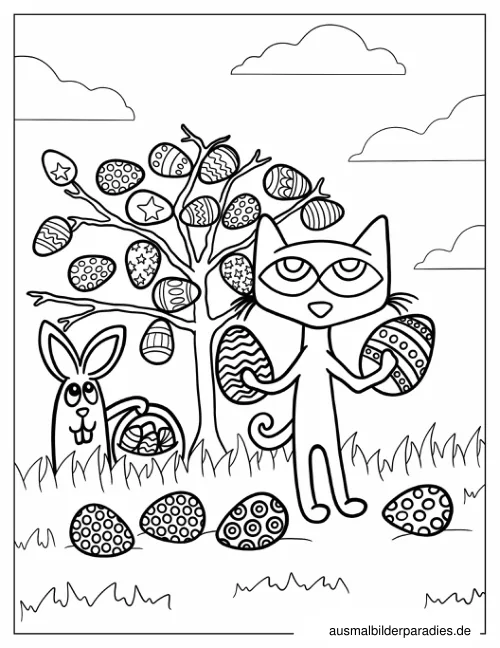 Pete the Cat Ausmalbild 5 als Gratis-PDF Pete the Cat Ausmalbild 5 - kostenlos zum Ausdrucken