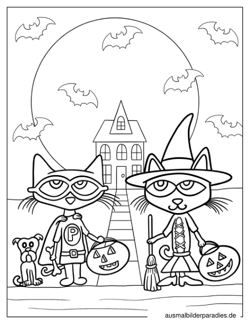 Pete the Cat Ausmalbild 8 als Gratis-PDF Pete the Cat Ausmalbild 8 - kostenlos zum Ausdrucken