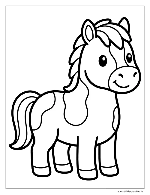 Pferde Ausmalbild 11 als Gratis-PDF Pferde Ausmalbild 11 - kostenlos zum Ausdrucken