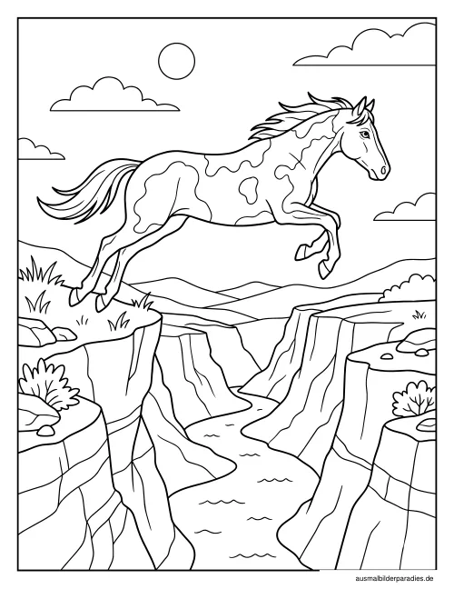 Pferde Ausmalbild 28 als Gratis-PDF Pferde Ausmalbild 28 - kostenlos zum Ausdrucken