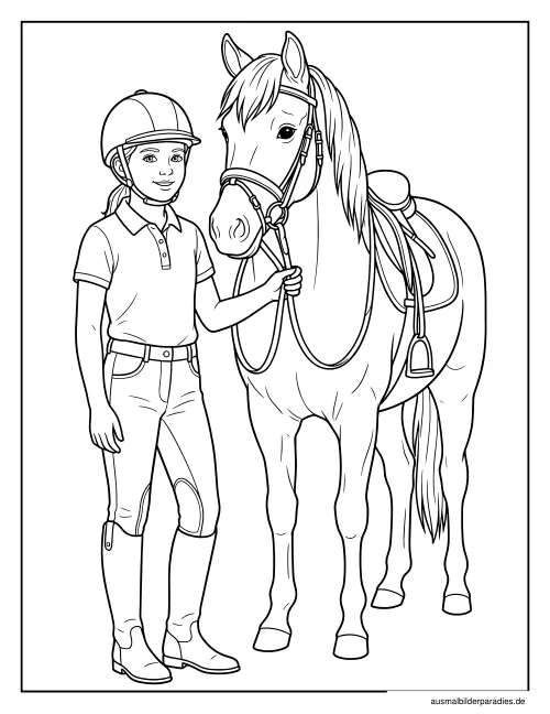 Pferde Ausmalbild 36 als Gratis-PDF Pferde Ausmalbild 36 - kostenlos zum Ausdrucken