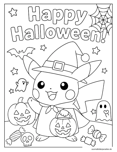 Pikachu Ausmalbild 10 - kostenlos zum Ausdrucken