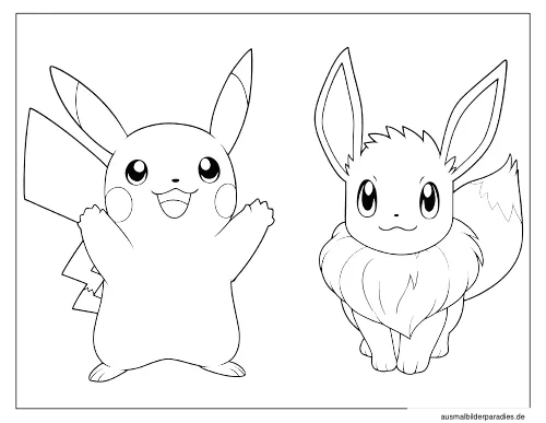 Pikachu Ausmalbild 16 - kostenlos zum Ausdrucken