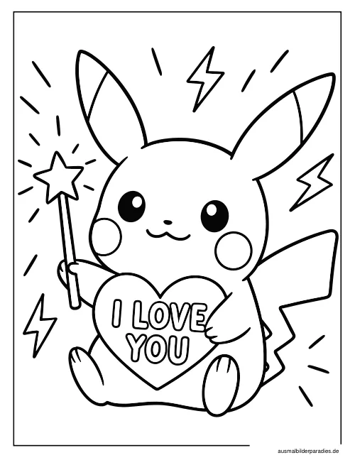 Pikachu Ausmalbild 24 - kostenlos zum Ausdrucken