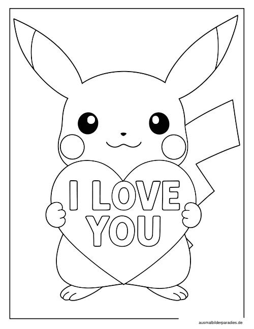 Pikachu Ausmalbild 25 - kostenlos zum Ausdrucken