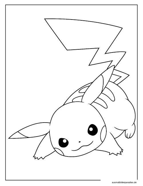 Pikachu Ausmalbild 27 - kostenlos zum Ausdrucken