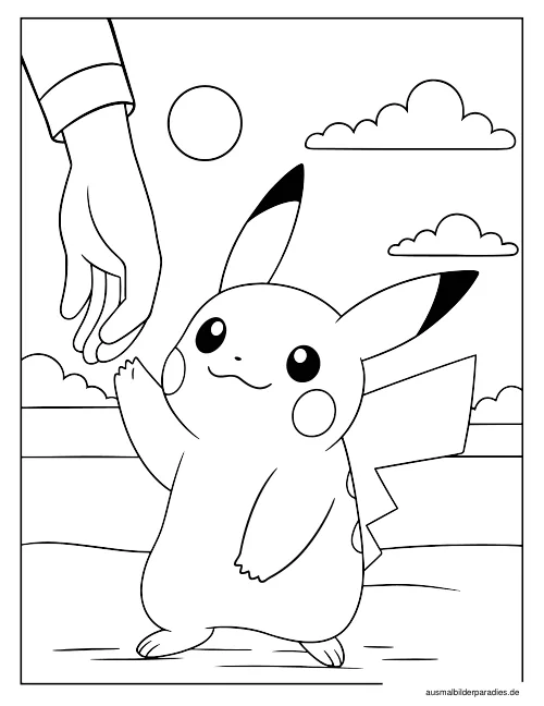 Pikachu Ausmalbild 31 - kostenlos zum Ausdrucken