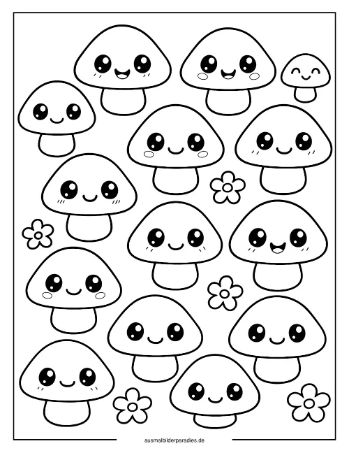 Pilz Ausmalbild 10 als Gratis-PDF Pilz Ausmalbild 10 - kostenlos zum Ausdrucken