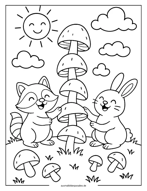 Pilz Ausmalbild 11 als Gratis-PDF Pilz Ausmalbild 11 - kostenlos zum Ausdrucken