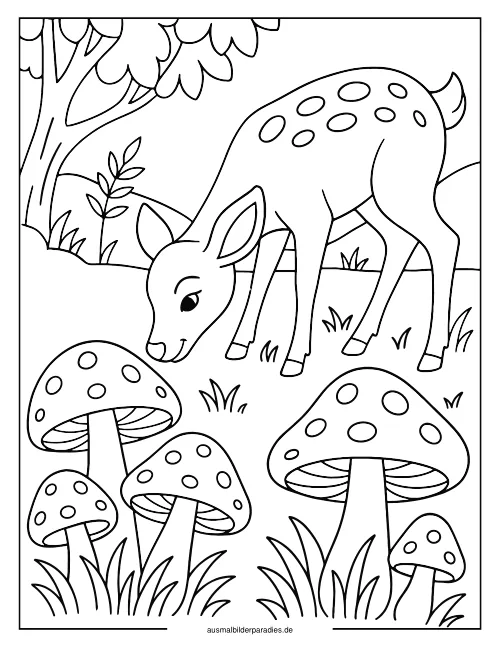 Pilz Ausmalbild 15 als Gratis-PDF Pilz Ausmalbild 15 - kostenlos zum Ausdrucken