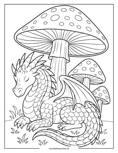 Pilz Ausmalbild 17 als Gratis-PDF Pilz Ausmalbild 17 - kostenlos zum Ausdrucken