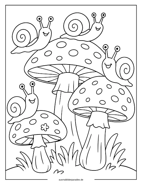 Pilz Ausmalbild 19 als Gratis-PDF Pilz Ausmalbild 19 - kostenlos zum Ausdrucken