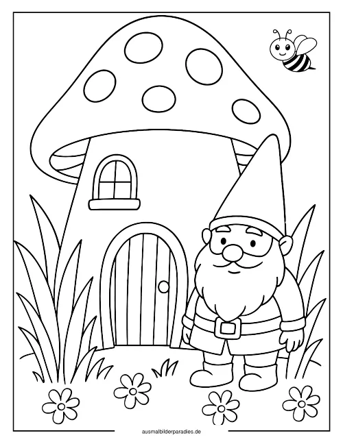 Pilz Ausmalbild 22 als Gratis-PDF Pilz Ausmalbild 22 - kostenlos zum Ausdrucken
