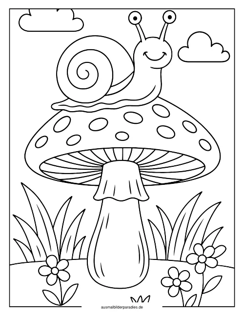 Pilz Ausmalbild 24 als Gratis-PDF Pilz Ausmalbild 24 - kostenlos zum Ausdrucken
