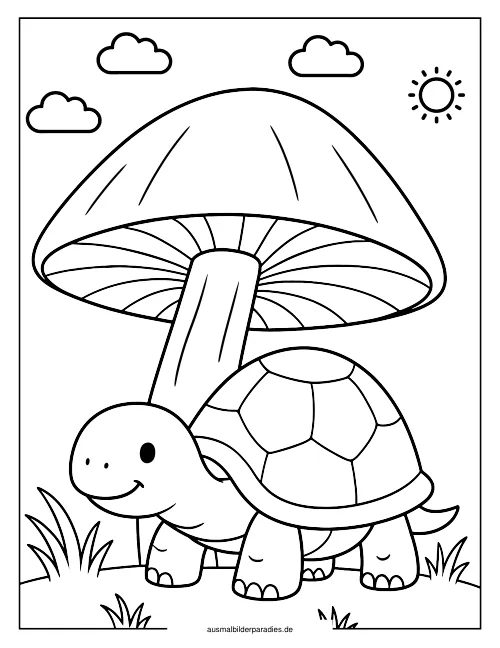Pilz Ausmalbild 25 als Gratis-PDF Pilz Ausmalbild 25 - kostenlos zum Ausdrucken