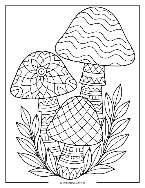 Pilz Ausmalbild 31 als Gratis-PDF Pilz Ausmalbild 31 - kostenlos zum Ausdrucken