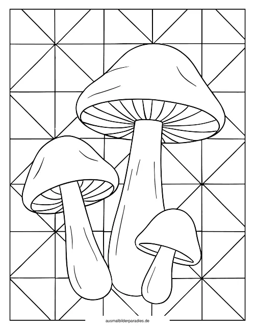 Pilz Ausmalbild 32 als Gratis-PDF Pilz Ausmalbild 32 - kostenlos zum Ausdrucken
