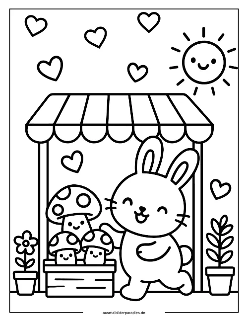 Pilz Ausmalbild 4 als Gratis-PDF Pilz Ausmalbild 4 - kostenlos zum Ausdrucken